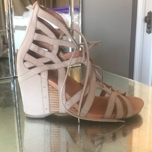 Gentle Souls Lace Up Wedge
